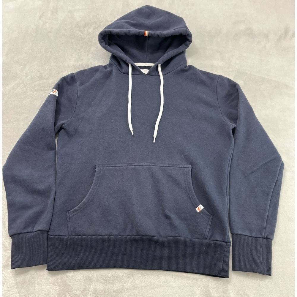 Superdry Hoodie Men Medium M Navy Fleece Athletics Japan Pullover Excellent